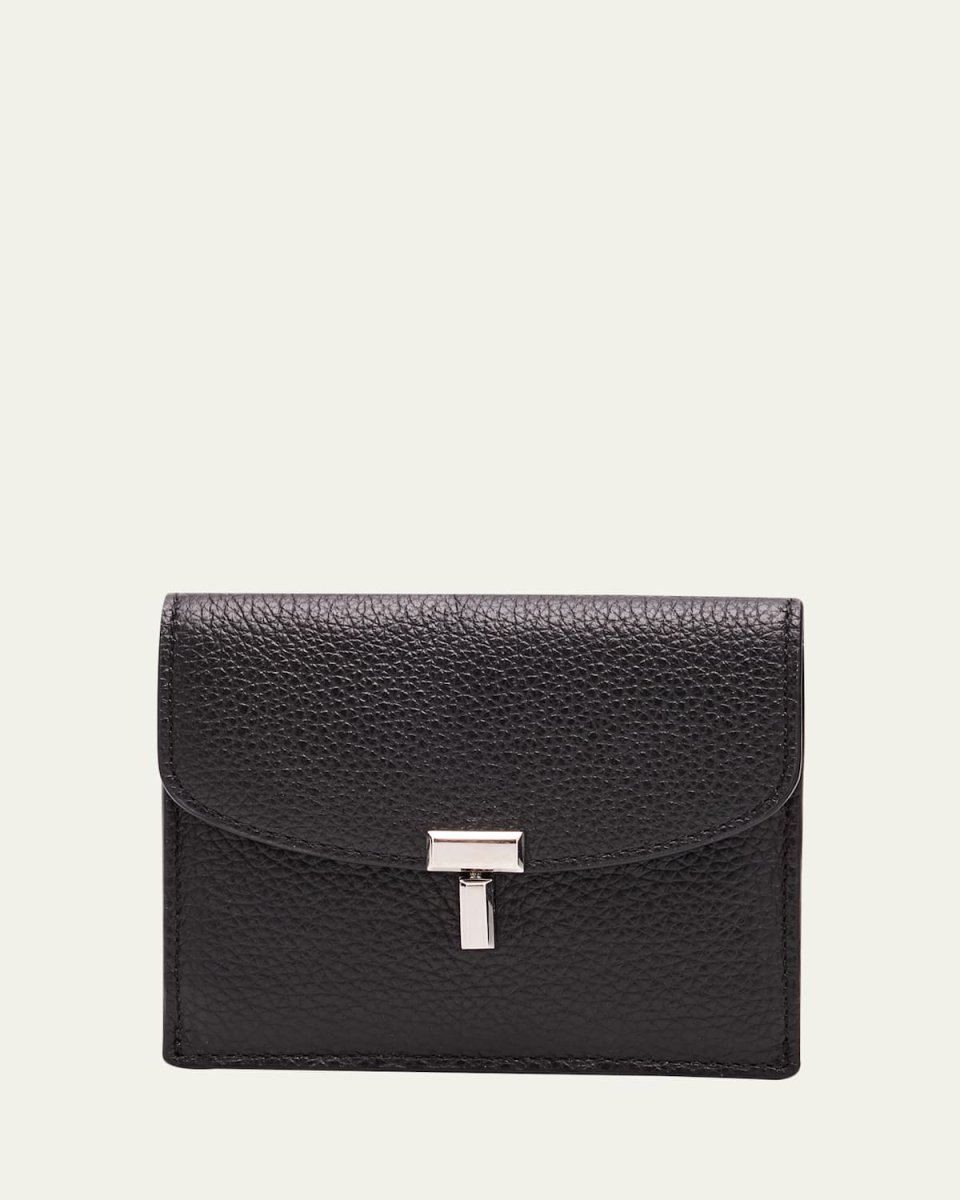 T-Lock Grained Leather Cardholder